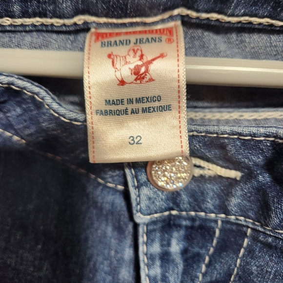 True Religion Jenny Curvy MidRise Blue Skinny Jeans Size 32 - Picture 2 of 5